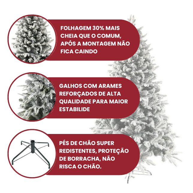 Árvore Nevada Clássica (sem LED)