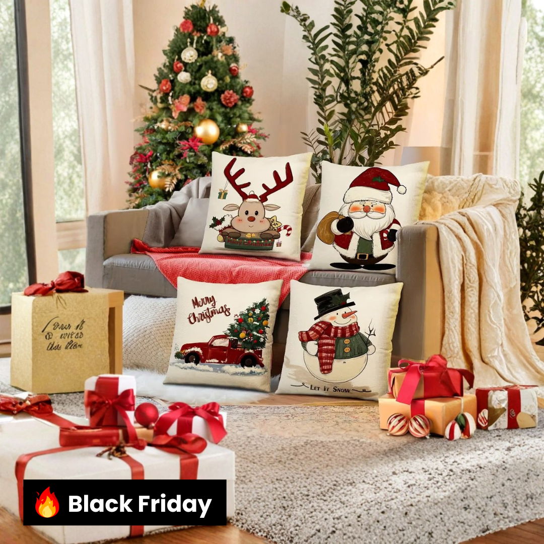 Kit Capas de Almofadas de Natal Sofisticada