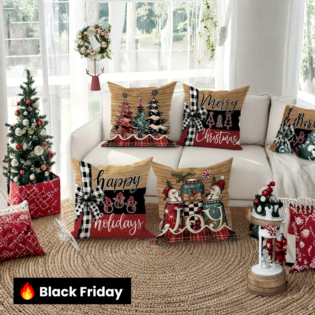 Kit Capas de Almofadas de Natal Sofisticada