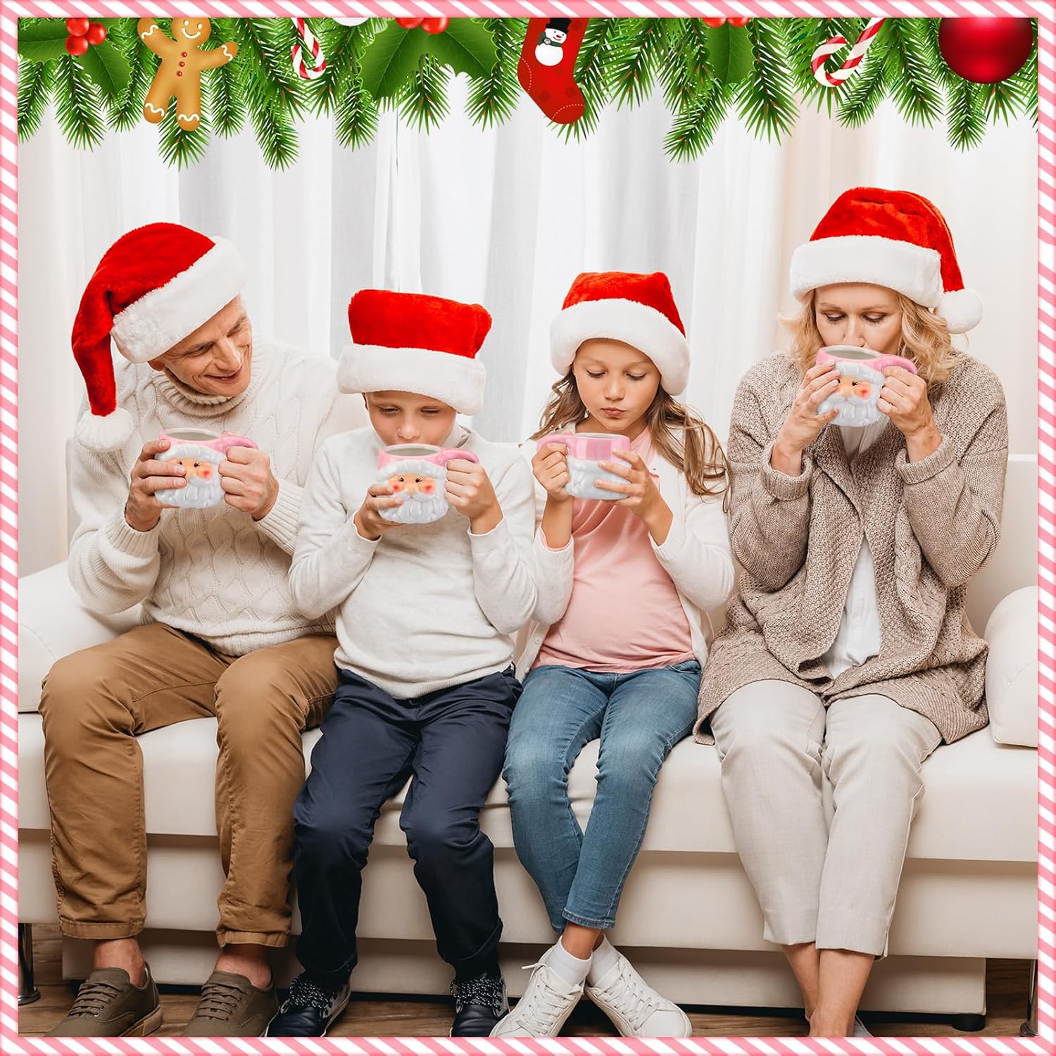 Kit Canecas Vintage Papai Noel – 2 Peças