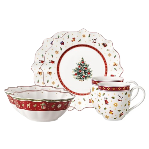 Kit Jantar Natalino Tradicional – 6 Peças