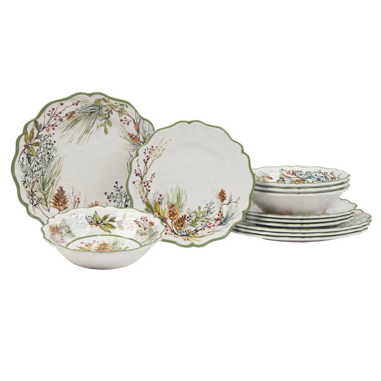 Kit Louças Onduladas de Porcelana – 12 Peças